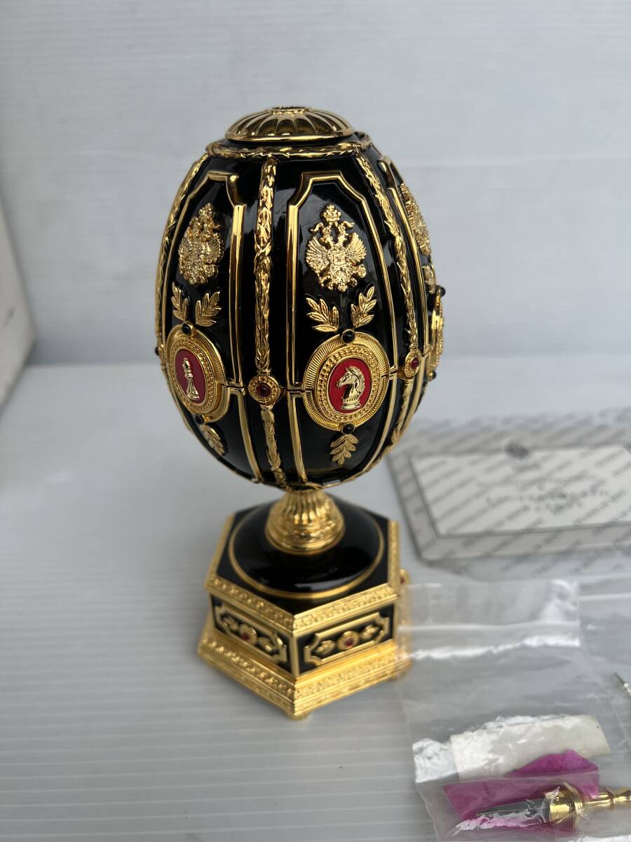 未使用品　デッドストック　フランクリンミント House of Faberge ファベルジェの卵 インペリアルエッグ ミニチュア チェス_画像2