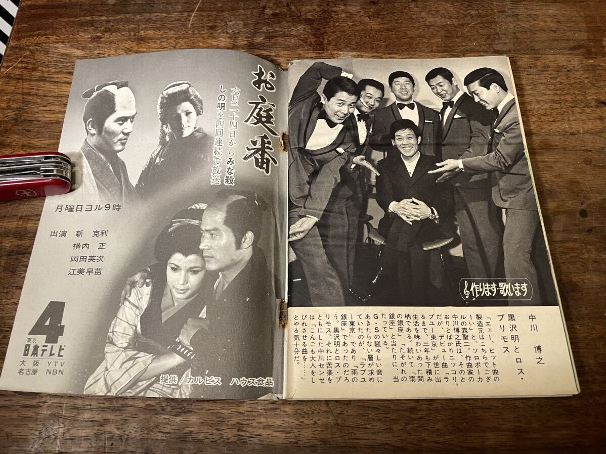 TVガイド 1968年 6月28日号 品川隆二 近衛十四郎の画像5