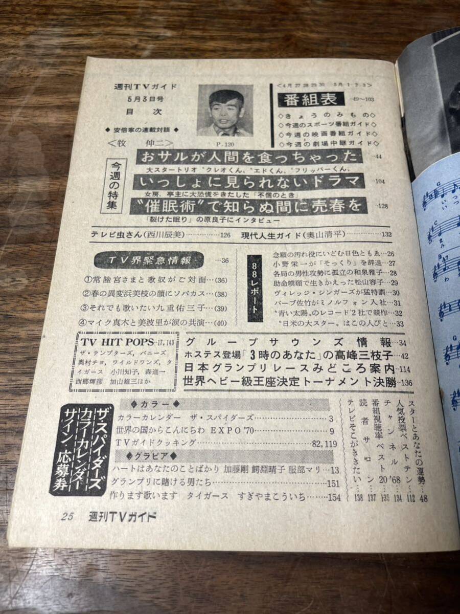 TVガイド 1968年 5月3日号 大川橋蔵の画像3