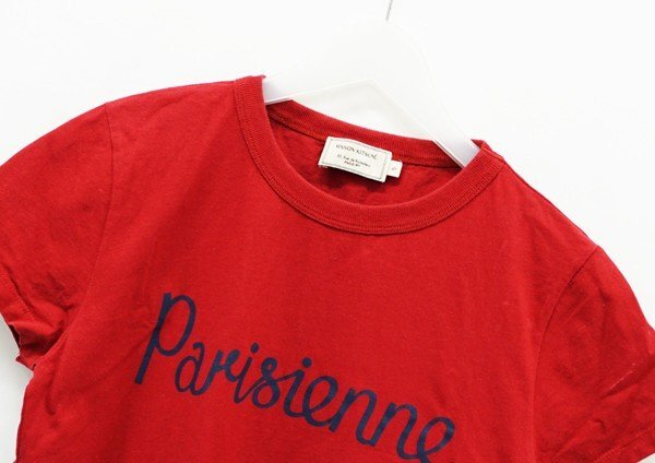 ◇【MAISON KITSUNE メゾンキツネ】半袖Tシャツ レッド S_画像3