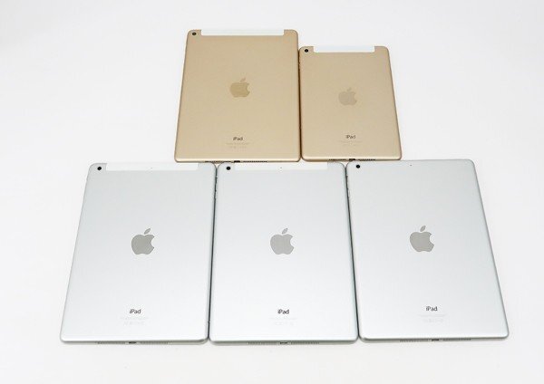 ◇ジャンク【docomo、SoftBank、au/Apple】iPad mini4/iPad Air/iPad Air2 まとめ5台セット タブレットの画像1