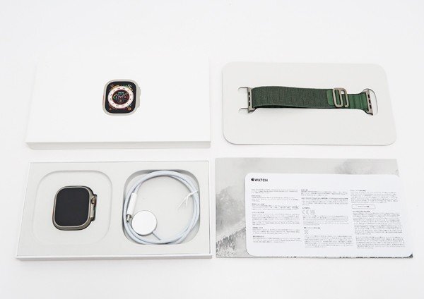 * beautiful goods [ Apple ]AppleWatch Ultra 49mm GPS+Cellular green titanium case Alpine loop MQFP3J/A smart watch 