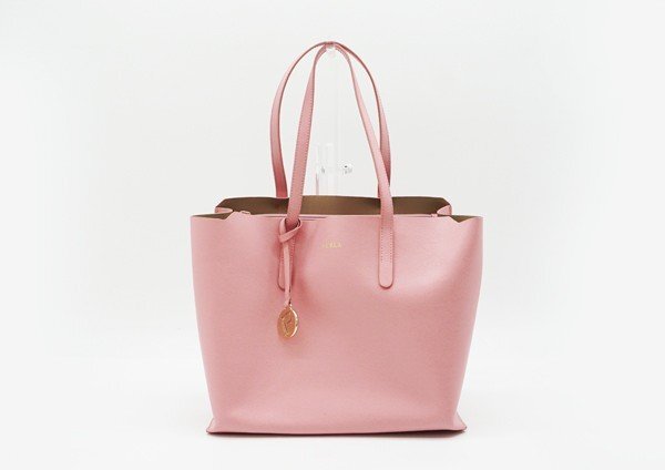 ◇美品【FURLA フルラ】レザー トートバッグ ピンク_画像1