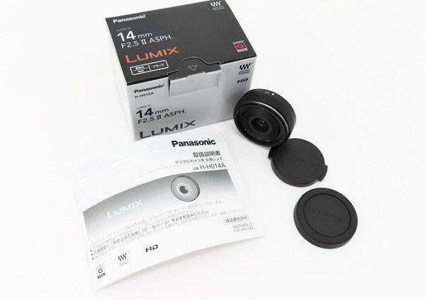 ◇美品【Panasonic パナソニック】LUMIX G 14mm/F2.5 II ASPH. H-H014A 一眼カメラ用レンズ ブラックの画像8