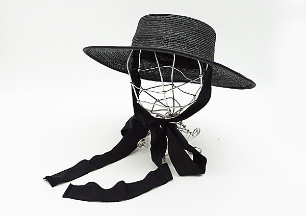 ◇【CA4LA カシラ】リボン付き カンカン帽 ハット 帽子の画像1