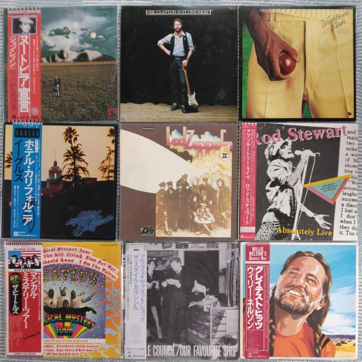 50枚セット 洋楽 ロック Beatles Rolling Stones Led Zeppelin Jimi Hendrix James Taylor Yes Eagles Todd Rundgren PLAYER まとめて LPの画像2