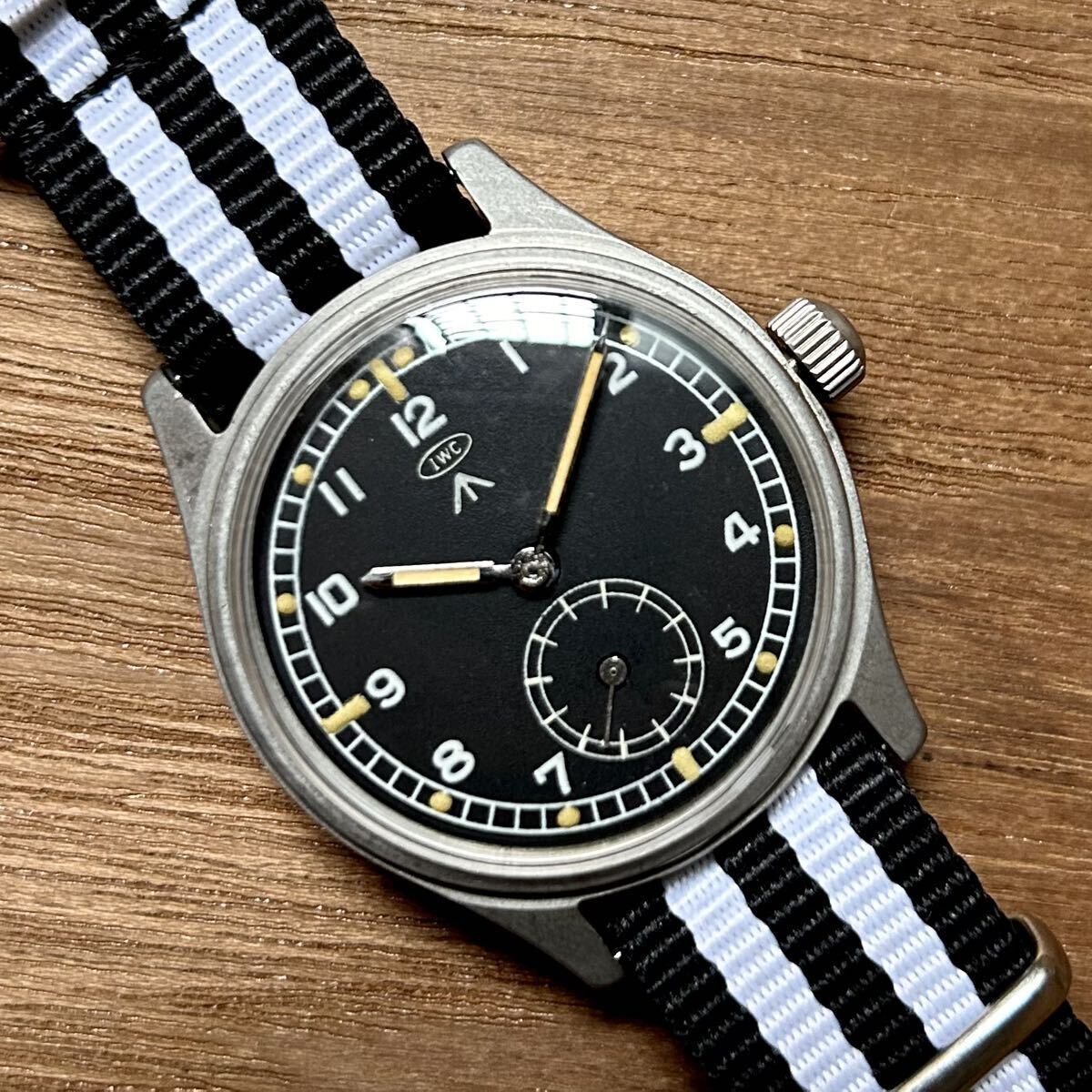 IWC милитари античный механический завод Junk small second smoseko Broad Arrow наручные часы Vintage работа товар армия для 