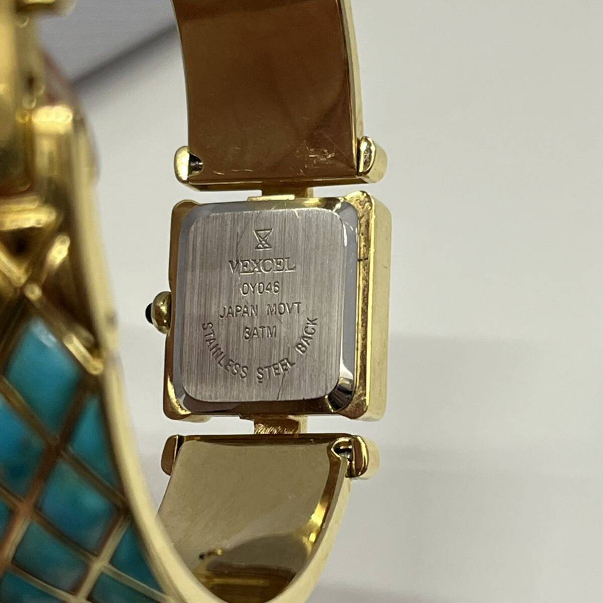 S428/【個人保管品】VEXCEL OY046 トルコ石 クォーツ レディース 腕時計 の画像4