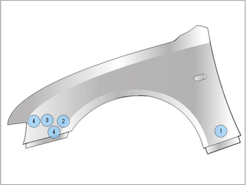 ホンダ 純正 フィット 《 GE7 》 左フェンダー 60261-TF0-G01ZZ P10400-24000869_画像5