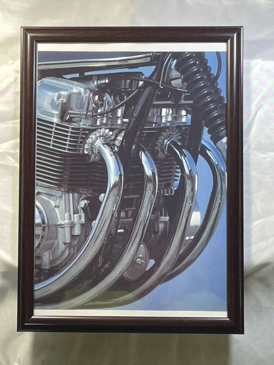 HONDA CB750Four K0 エンジン部分のポスターパネル A4サイズの画像1