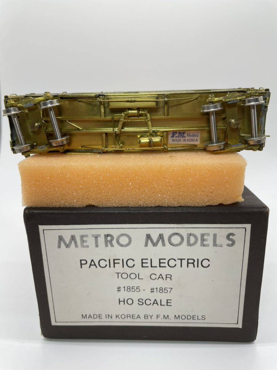 HO METRO MODELS PACIFIC ELECTRIC TOOL CAR #1855 #1857 MADE IN KOREA BY FM MODELS_画像5