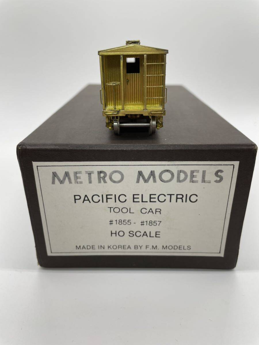 HO METRO MODELS PACIFIC ELECTRIC TOOL CAR #1855 #1857 MADE IN KOREA BY FM MODELS_画像2