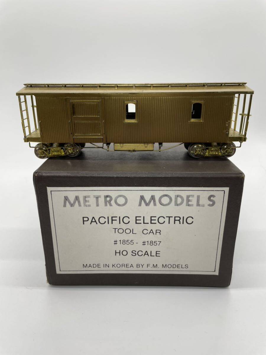 HO METRO MODELS PACIFIC ELECTRIC TOOL CAR #1855 #1857 MADE IN KOREA BY FM MODELS_画像1