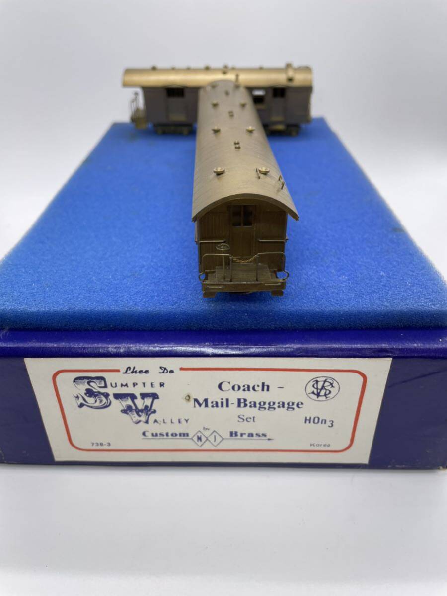 HOn3 Custom NJ Brass Sumpter Valley Coach & Mail-Baggage Set