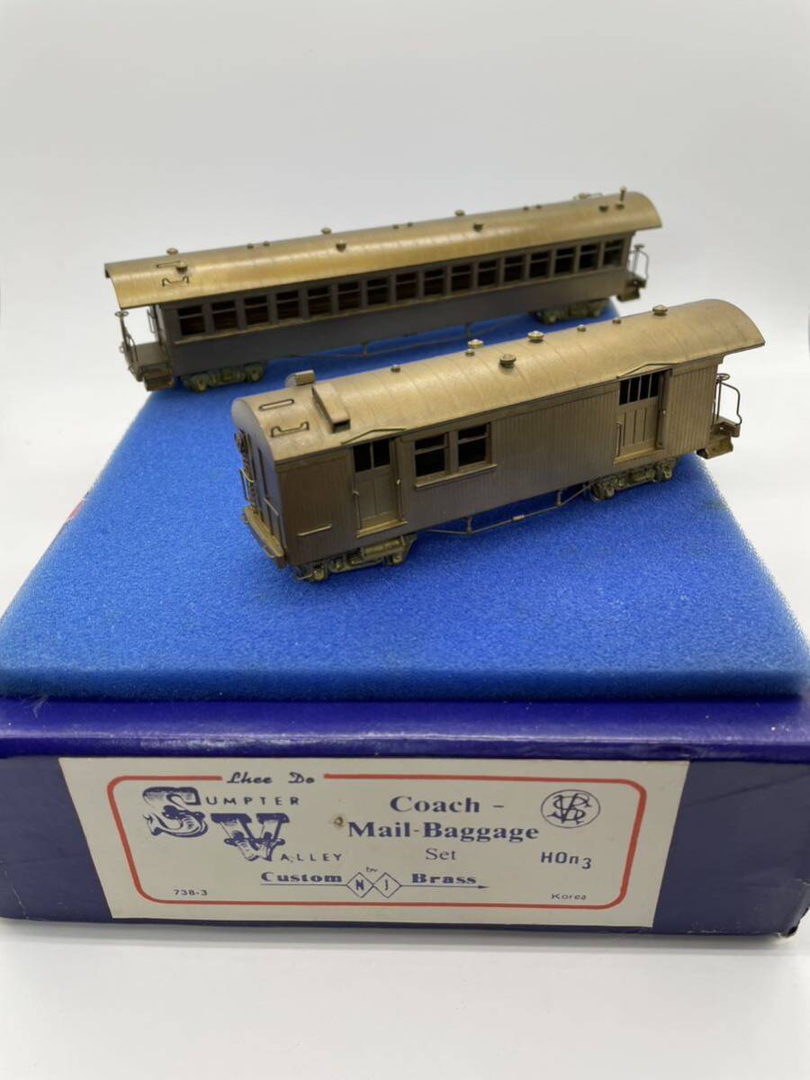 HOn3 Custom NJ Brass Sumpter Valley Coach & Mail-Baggage Set