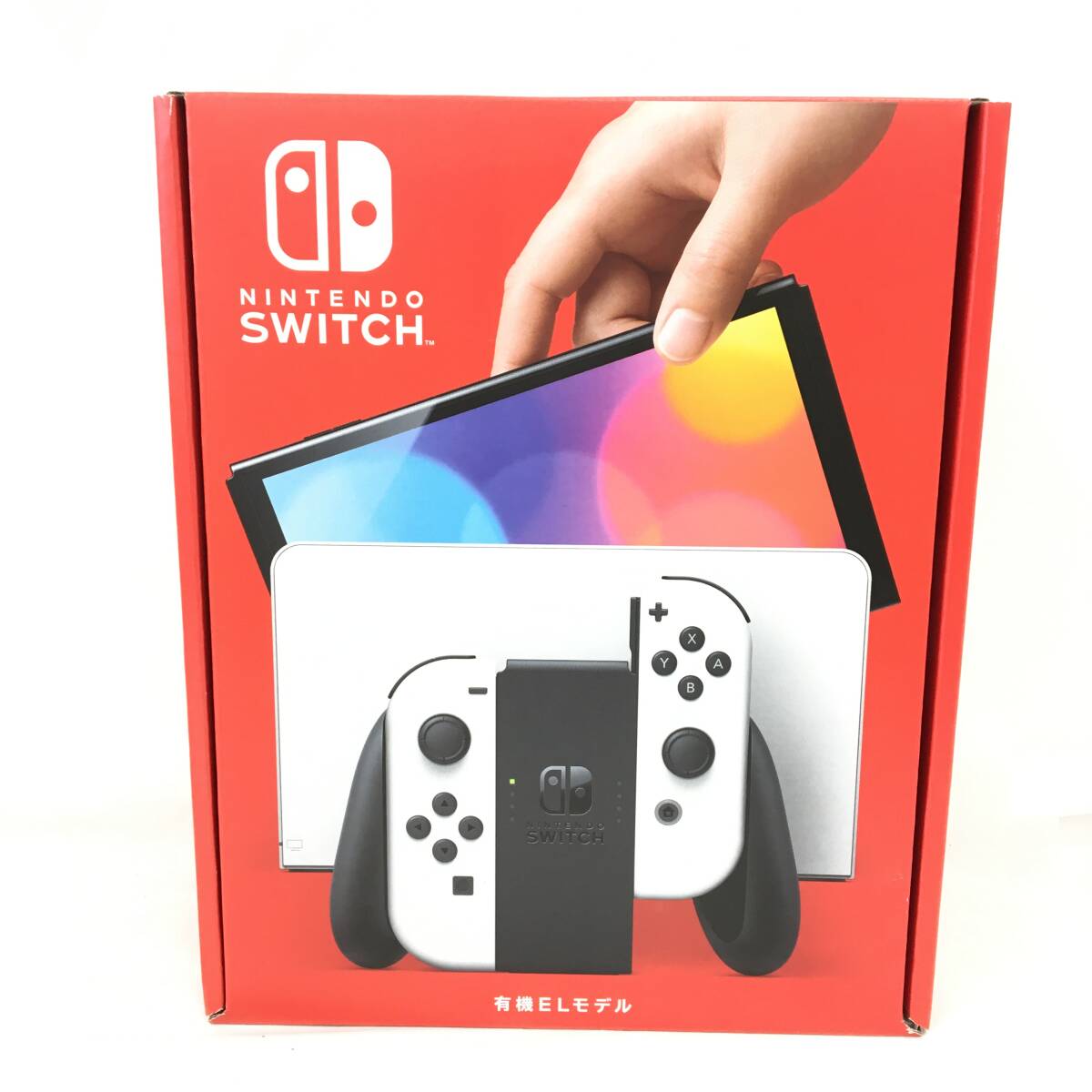 ■未使用Switch本体【NintendoSwitch本体/有機ELモデル/ホワイト】1円～/送料無料/販売店舗印あり（S040203）_画像1