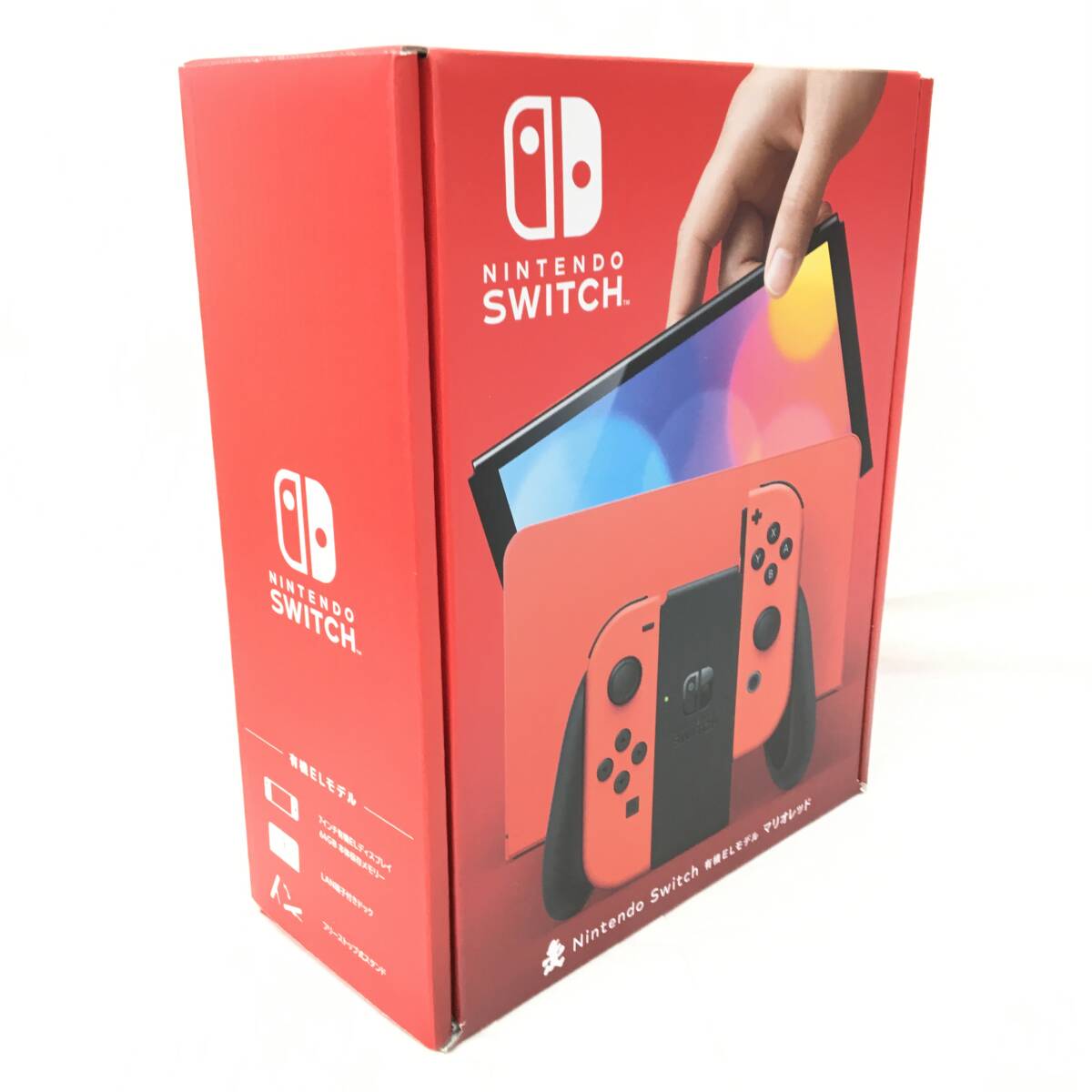 ■未使用Switch本体【NintendoSwitch本体/有機ELモデル/マリオレッド】販売店舗印有/送料無料/ニンテンドースイッチ本体/１円～（N040212）_画像2