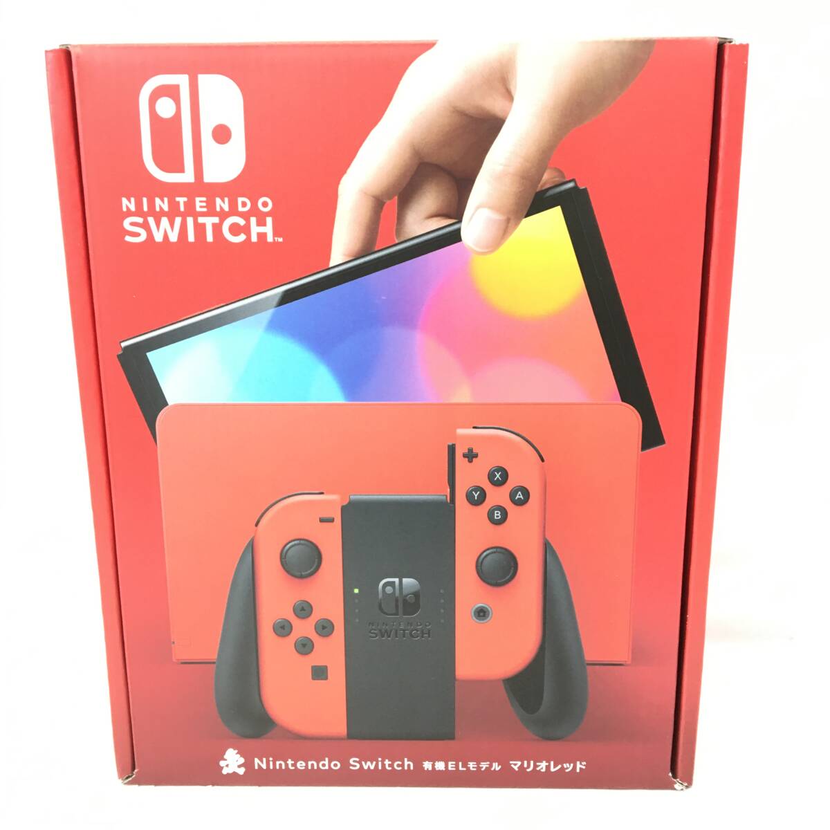 ■未使用Switch本体【NintendoSwitch本体/有機ELモデル/マリオレッド】販売店舗印有/送料無料/ニンテンドースイッチ本体/１円～（N040212）_画像1