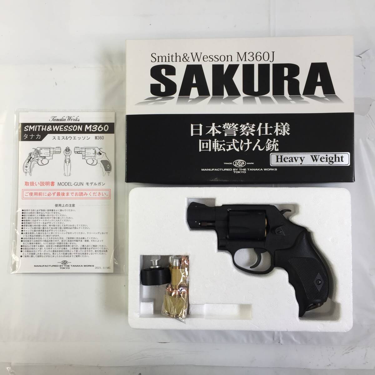 ◆【中古/動作未確認】タナカ S&W M360J SAKURA サクラ 日本警察仕様 回転式けん銃 HW ヘビーウエイト モデルガン◆H041701の画像1