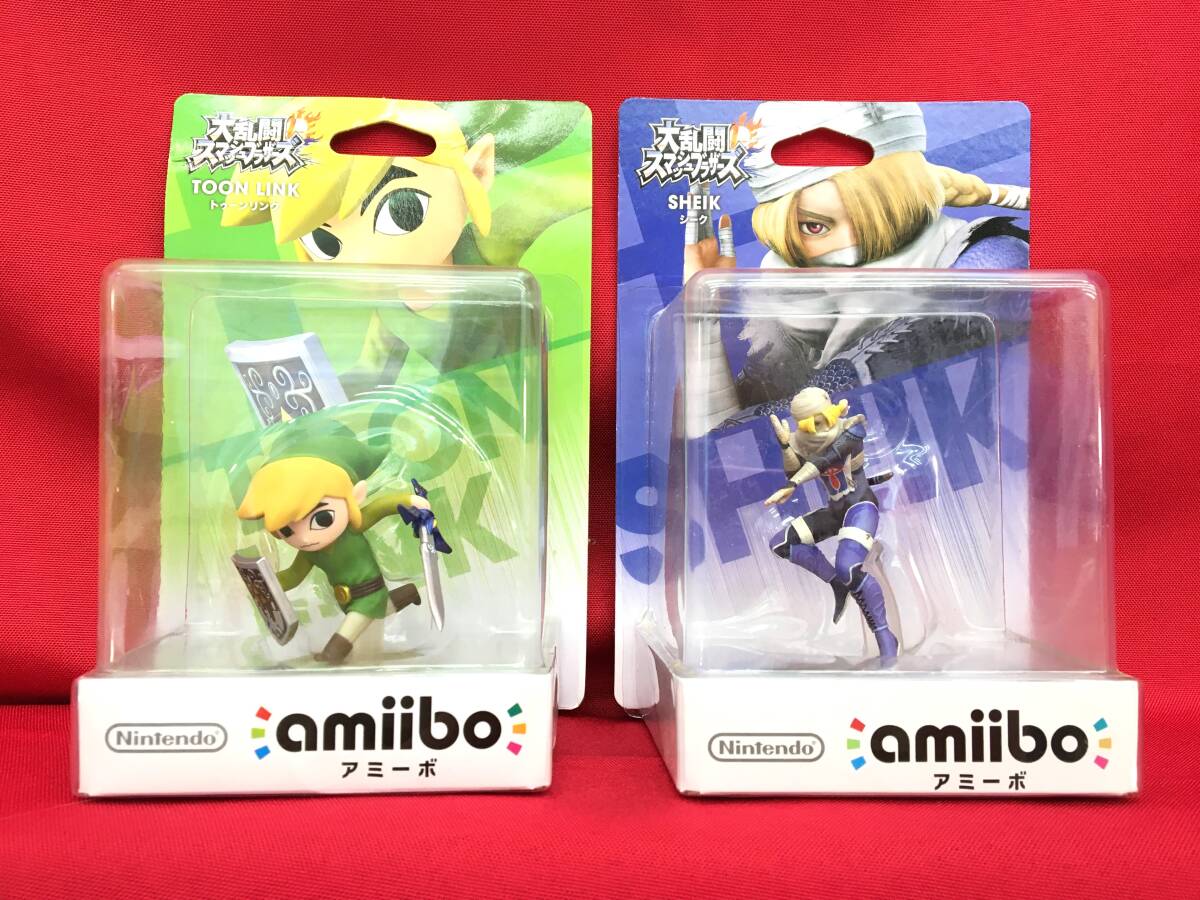 ☆未使用【 Nintendo amiibo アミーボ フィギュア 大乱闘スマッシュブラザーズまとめ】トゥーンリンク/シーク/ブラックピット/他 A415＊1☆_画像2