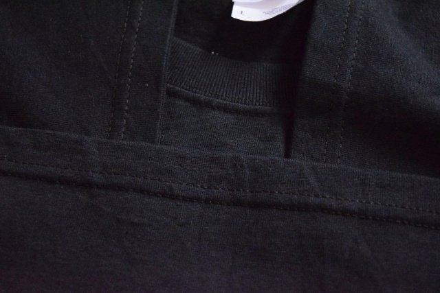 REGISTERED MESSAGE THERAPIST 企業プリントTシャツ L 半袖 コットン 黒 ブラック フルーツオブザルーム 筋肉 セラピスト 古着_画像6