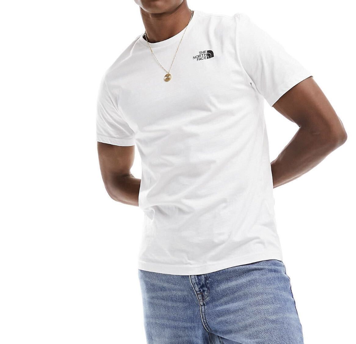 THE NORTH FACE ザ ノースフェイス メンズ 半袖 Tシャツ バッグデザイン 海外限定 正規品 完売品 ホワイト 白 S M コットン 赤の画像3