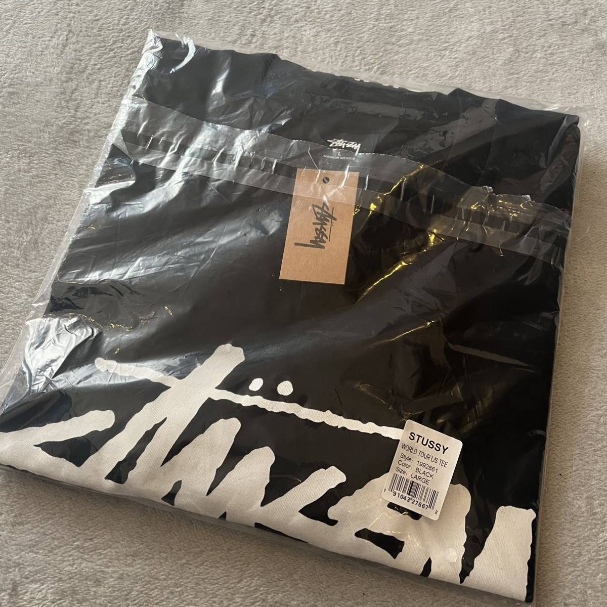 STUSSY ステューシー ワールドツアー 長袖Tシャツ ロングスリーブTシャツ ロンT メンズ レディース ブラック 黒 L_画像8