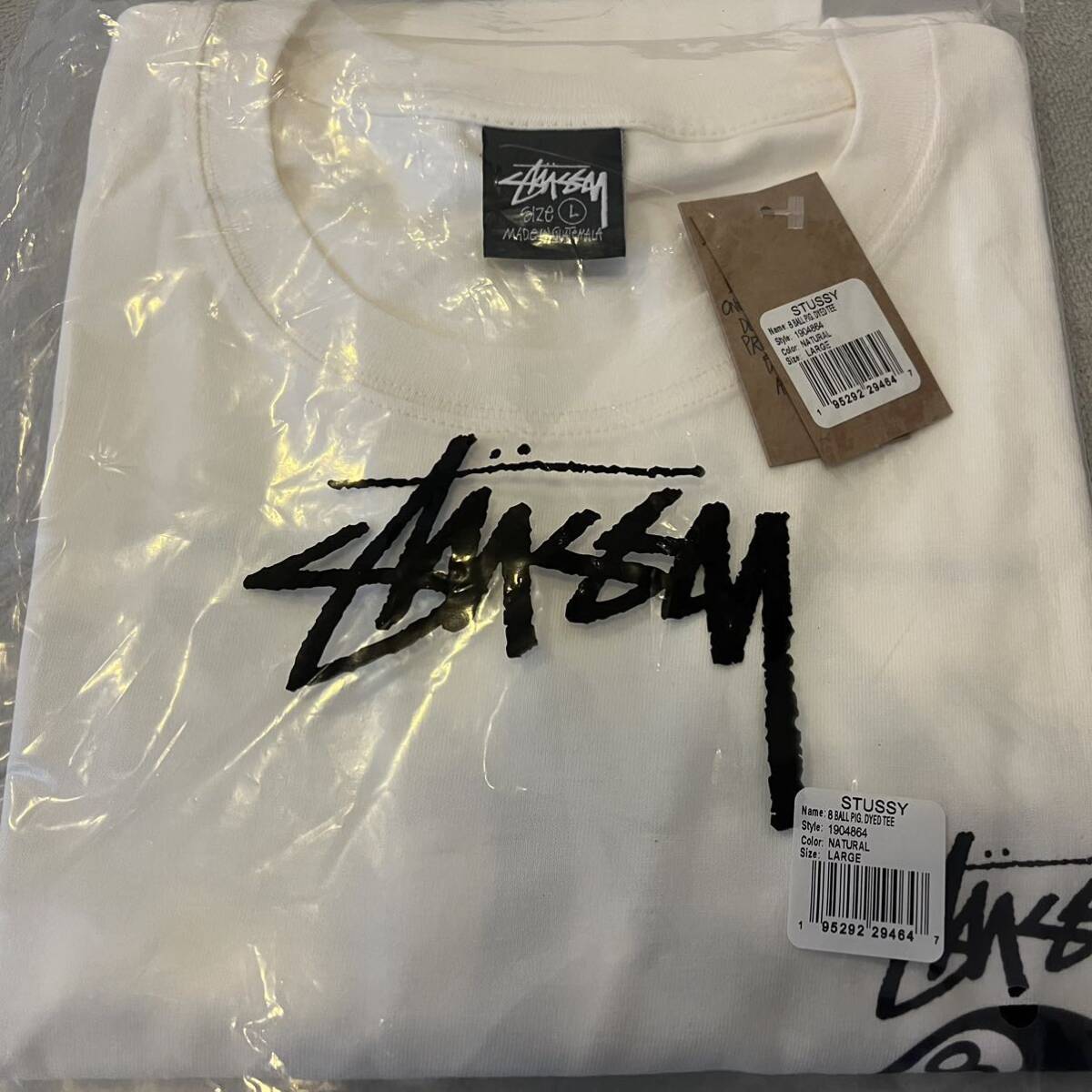 送料無料 stussy ステューシー メンズ レディース 半袖 Tシャツ 8ボール 白 L ホワイト WHITE_画像8