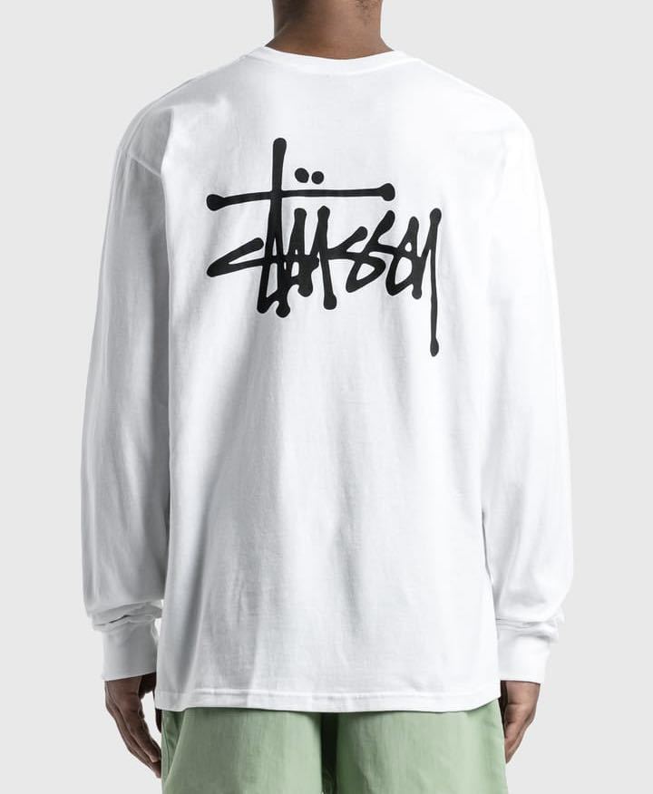 stussy Stussy long sleeve long T cut and sewn Bay Schic white XL men's lady's white long sleeve T shirt 