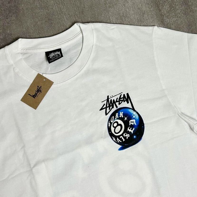 STUSSY ステューシー STUSSY & BORN X RAISED 8 BALL TEE ボーン X レイズド X 8 ボール Tシャツ 半袖 ホワイト XL メンズ レディースの画像6