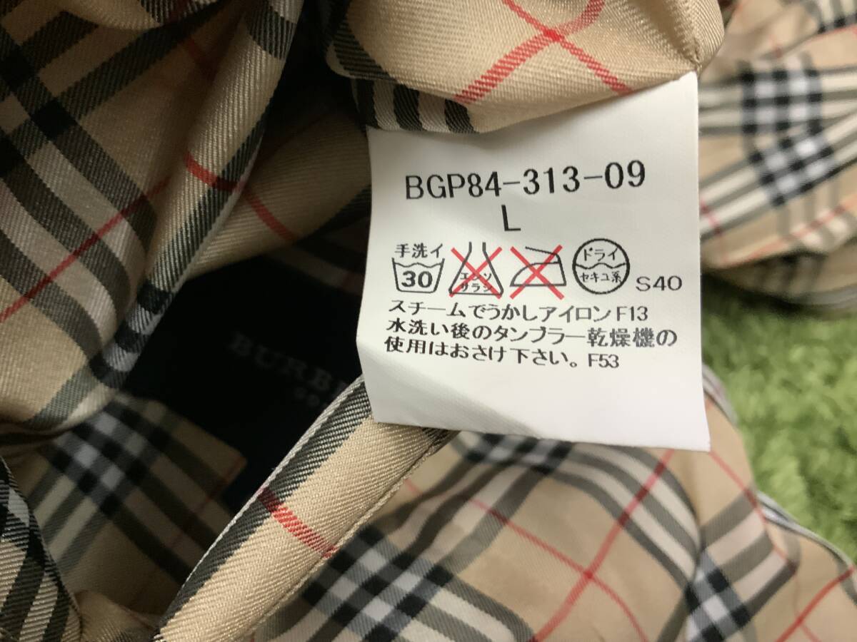 極美品 リバーシブル BURBERRY GOLF バーバリーゴルフ ジャケット ノバチェック×フリース 総柄 ブルゾン メンズLサイズ 防寒の画像8