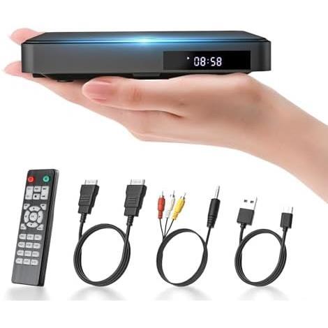 ★ブラック★ ミニDVDプレーヤー 1080Pサポート DVD/CD再生専用モデル USB給電 リージョンフリー CPRM対応 HDMI出力 録画の再生_画像1