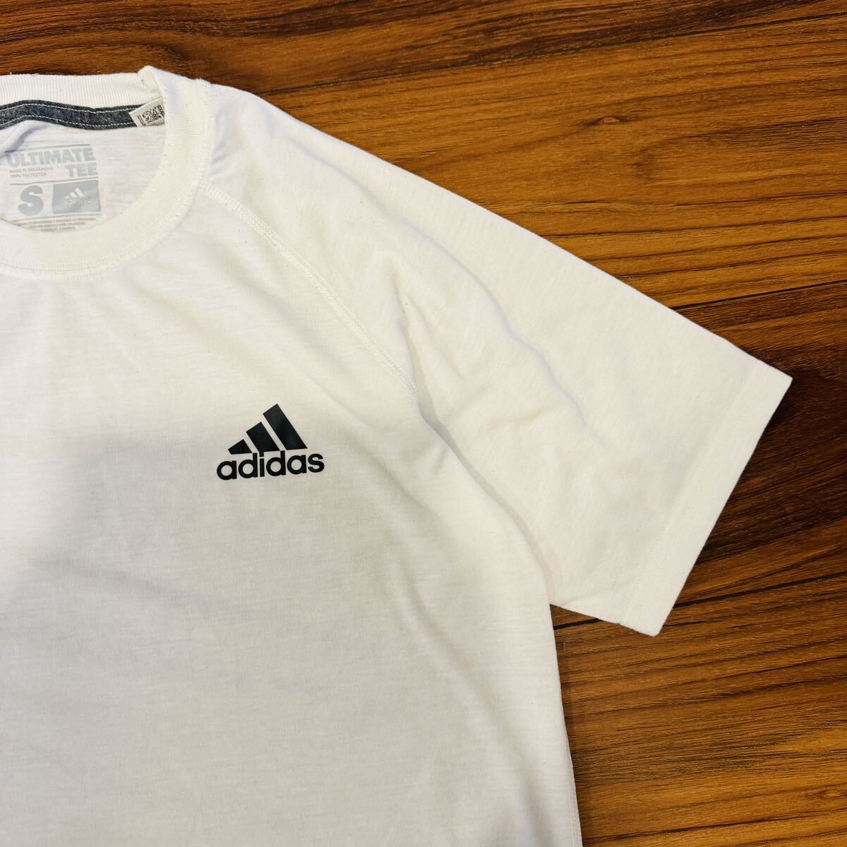 アディダス 半袖Tシャツ S メンズ ホワイト スポーツブランド ブランド古着の画像4