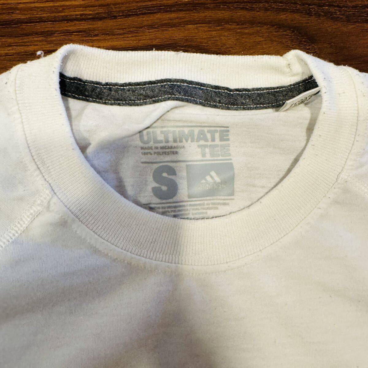 アディダス 半袖Tシャツ S メンズ ホワイト スポーツブランド ブランド古着の画像5