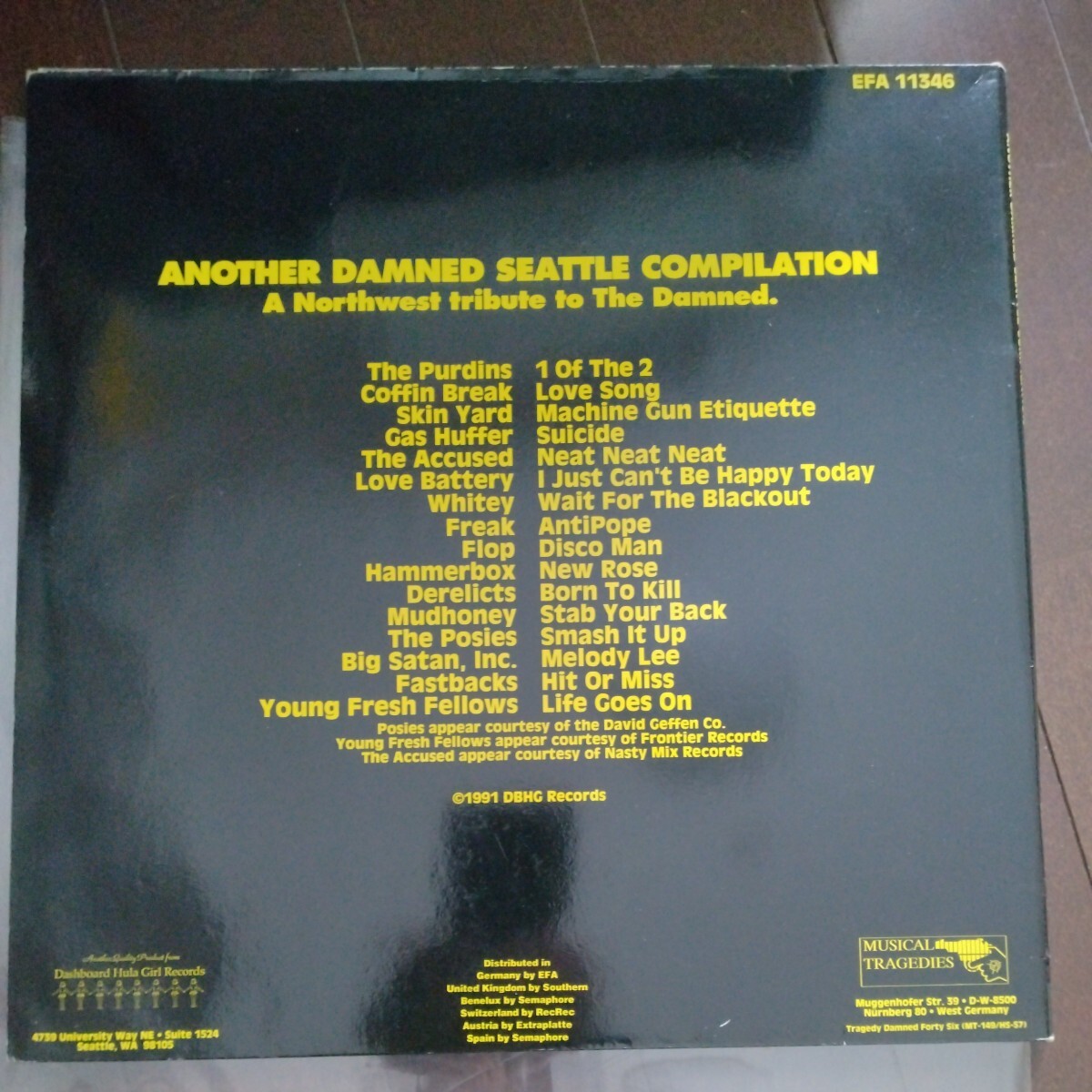 LP V.A [ANOTHER DAMNED SEATTLE COMPILATION] DBHG RECORDSの画像2