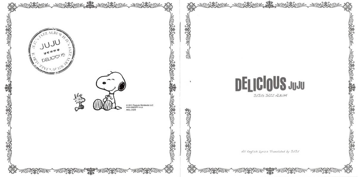 JUJU＜じゅじゅ＞「DELICIOUS（デリシャス）」ジャズ・カバー・アルバムCD＜You'd Be So Nice to Come Home to、Night and Day、他収録＞_シールはがし跡あり。