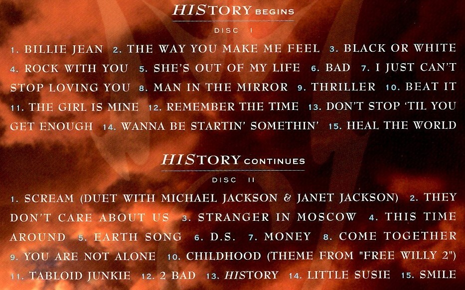 Michael Jackson< Michael * Jackson >[HIStory: Past, Present and Future, Book I]2 листов комплект лучший запись CD<, др. сбор >
