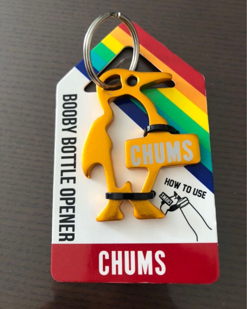 新品　CHUMS Booby チャムス キーホルダー 栓抜き  黄色　イエロー