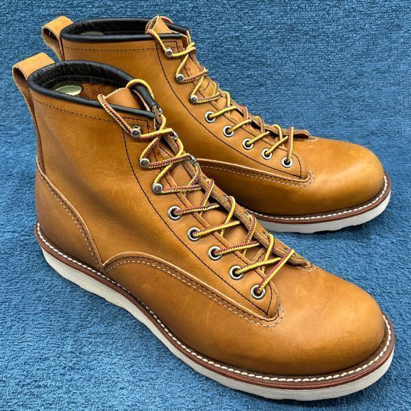 即決★RED WING 定価3.8万 2904 11年★27cm ワークブーツ レッドウィング 9D 薄茶 ライトブラウン ラインマン レーストゥトゥ オロイジナル_画像2