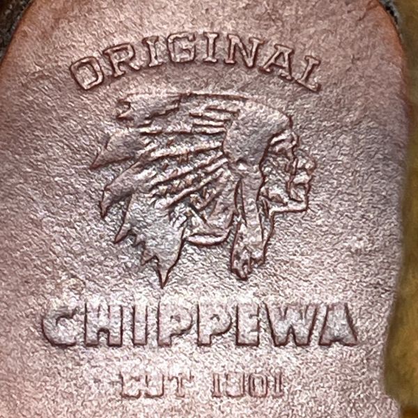 即決★Chippewa 定価4万 1901M08★26cm エンジニアブーツ チペワ 8E ブラウン ハイランダー モックトゥ タン フルグレインオイルドレザー_画像6