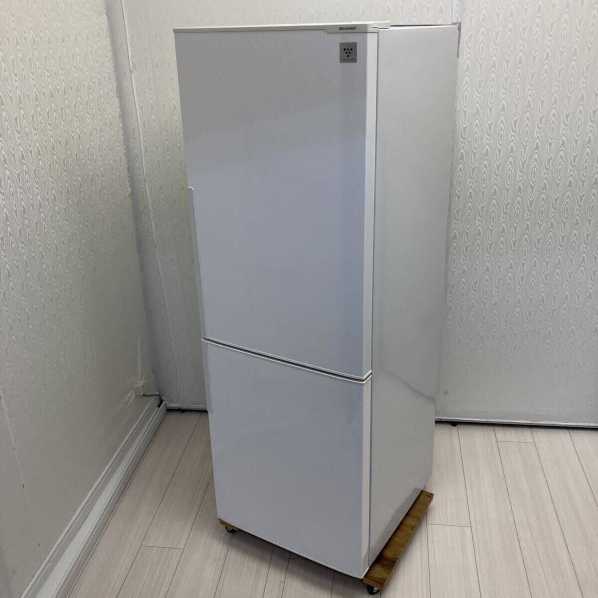 【福岡県飯塚市直取限定】SHARP 2014年製 ノンフロン2ドア 冷凍冷蔵庫 270L SJ-PD27Y-W サイズ545×650×1560mm_画像1