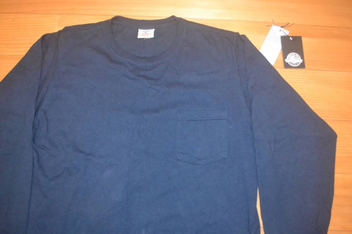 美品！「Goodwear （グッドウェア）/ ポケット ロング スリーブ Tシャツ NAVY サイズL」BEAMS購入品 全国送料一律370円の画像6