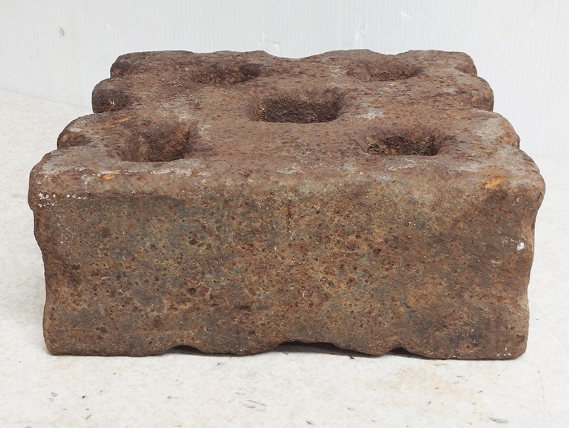 蜂の巣アンビル 鉄製 約23×23cm 約28kg 金床 鉄床 金敷 鍛冶 中古の画像4