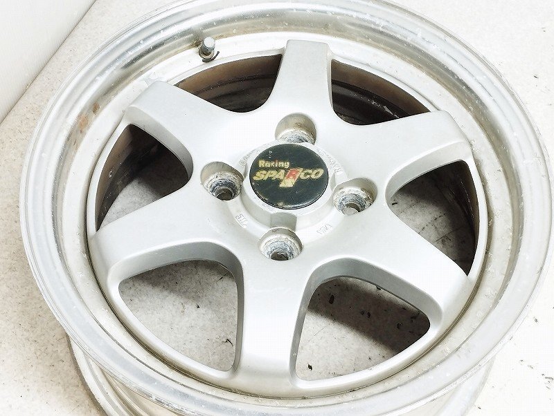 Racing SPARCO CRIMSON.INC 14×6.0 ＋40 PCD100 4H 3本セット ジャンクの画像3