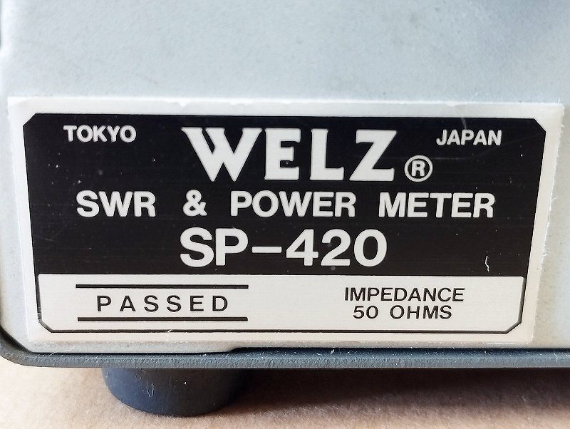 WELZ ウェルツ SWR＆POWER METER パワー計 SP-420 ジャンクの画像10