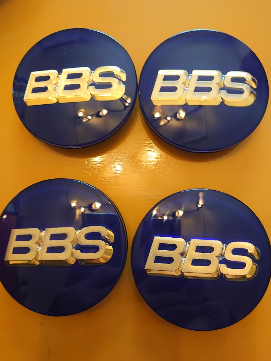 bbs BBS ホイール センターキャップ リング無し 70mm 紺金 4個セットの画像1