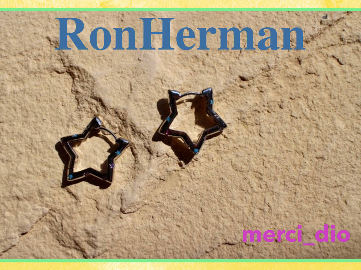 ロンハーマン RonHerman シルバースター フープピアス ストーン ジルコニア デザイン 新品 未使用 ターコイズブルー ドゥーズィエムクラス _画像5