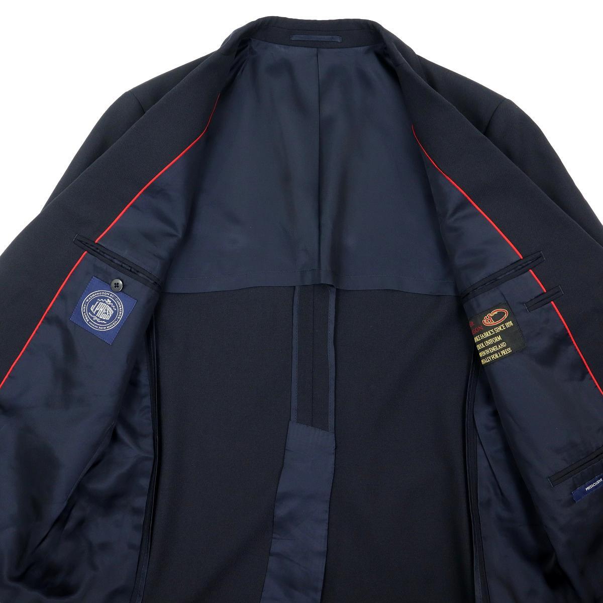 【M330】【美品】【金釦】J.PRESS ジェイプレス テーラードジャケット 紺ブレザー ウールジャケット 背抜き 金ボタン サイズAB5の画像8