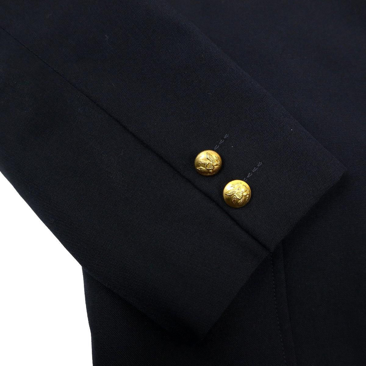 【M330】【美品】【金釦】J.PRESS ジェイプレス テーラードジャケット 紺ブレザー ウールジャケット 背抜き 金ボタン サイズAB5の画像5