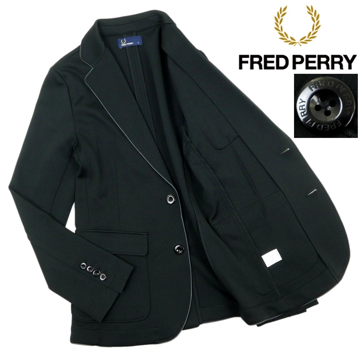 【M360】【美品】FRED PERRY フレッドペリー テーラードジャケット パイピング F2273 サイズS_画像1